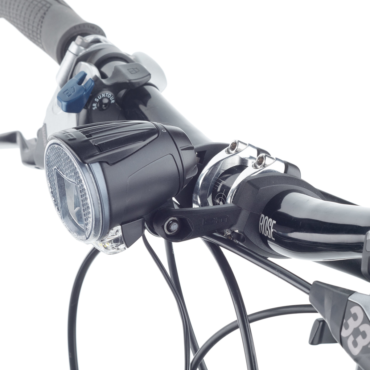 handlebar bracket for dynamo-powered front lights and Bosch displays
