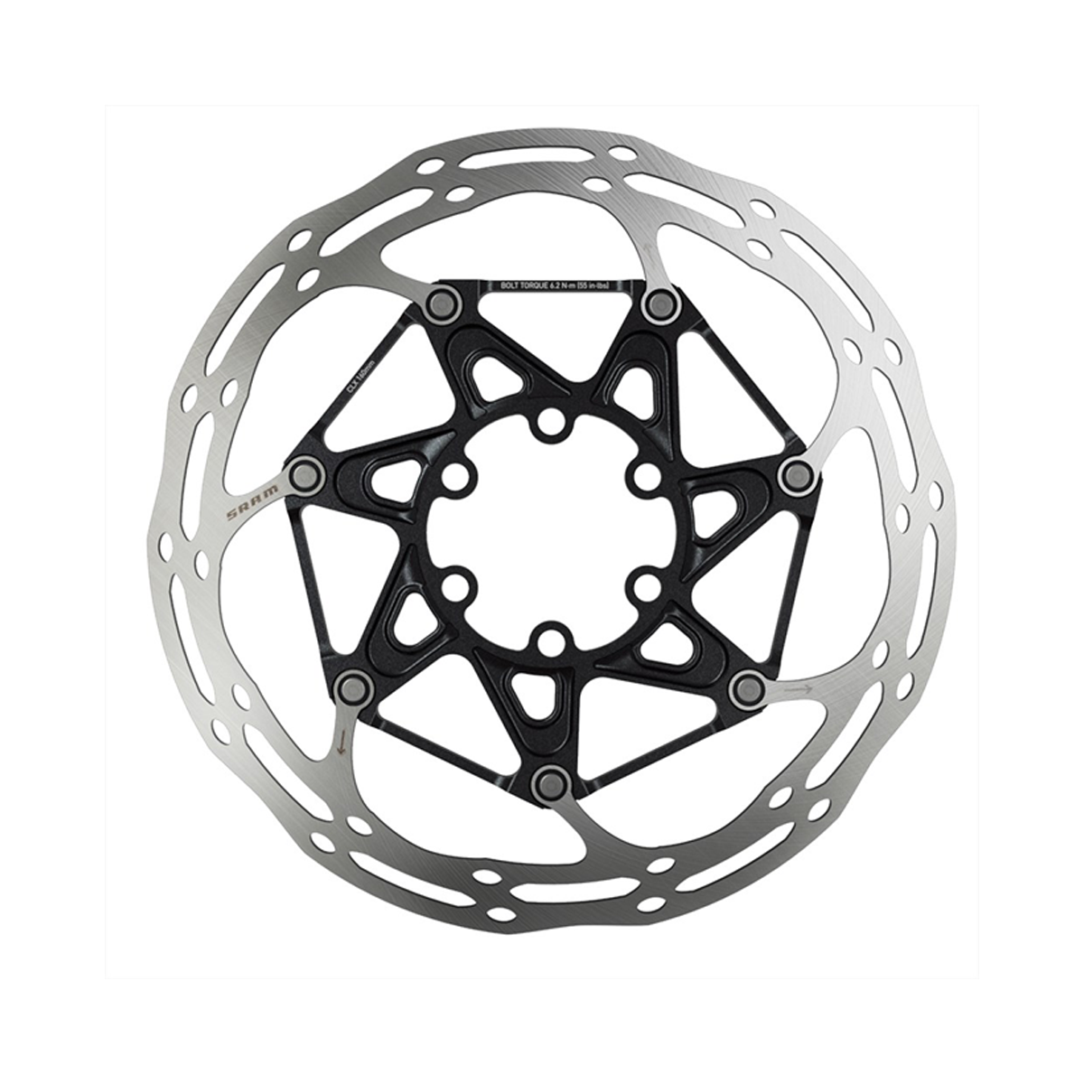 SRAM Centerline X Rounded 6-Loch Bremsscheibe, inkl. Stahl- Befestigungsschrauben