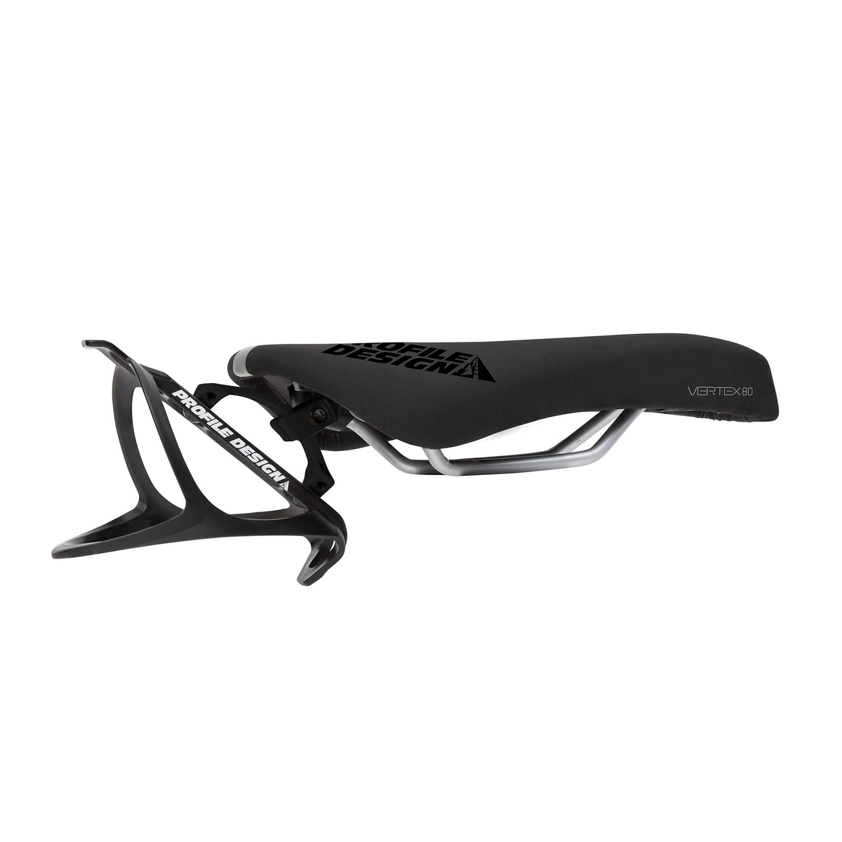 Vertex 80 Solid CrMo saddle incl. Vise Cage bottle cage