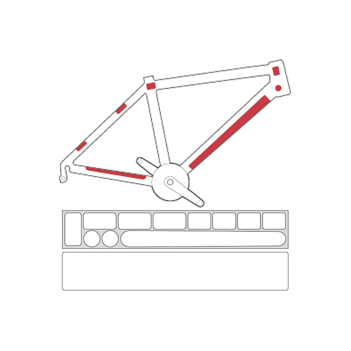 Skin Armor M Frame Protection Film Kit (shiny)