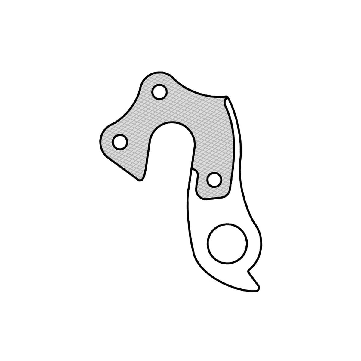 Union Rechtes hinteres Ausfallende gh-057 Unisex, silber, TU