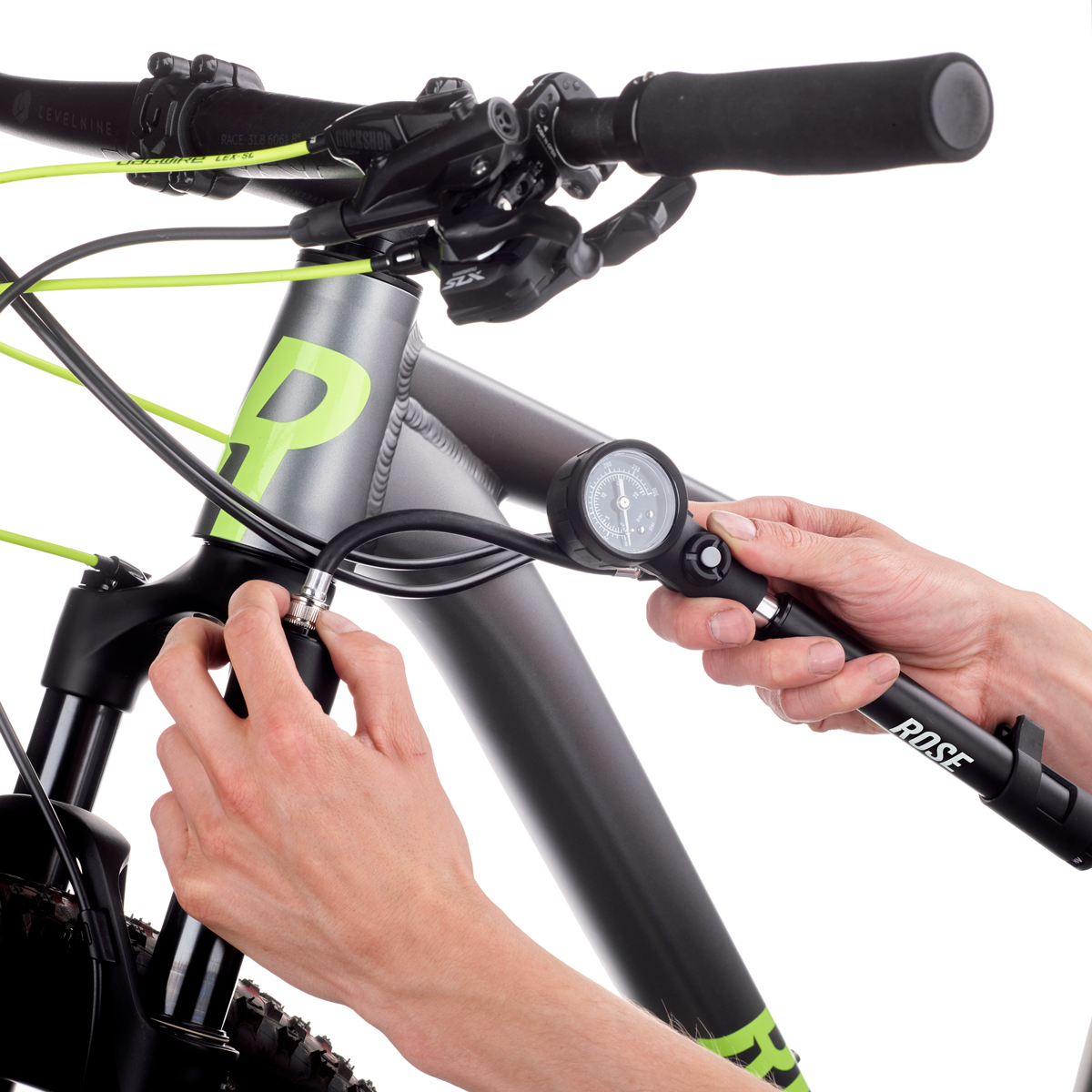 Shock Blow HP Shock/Suspension Fork Pump with 2 Pressure Settings