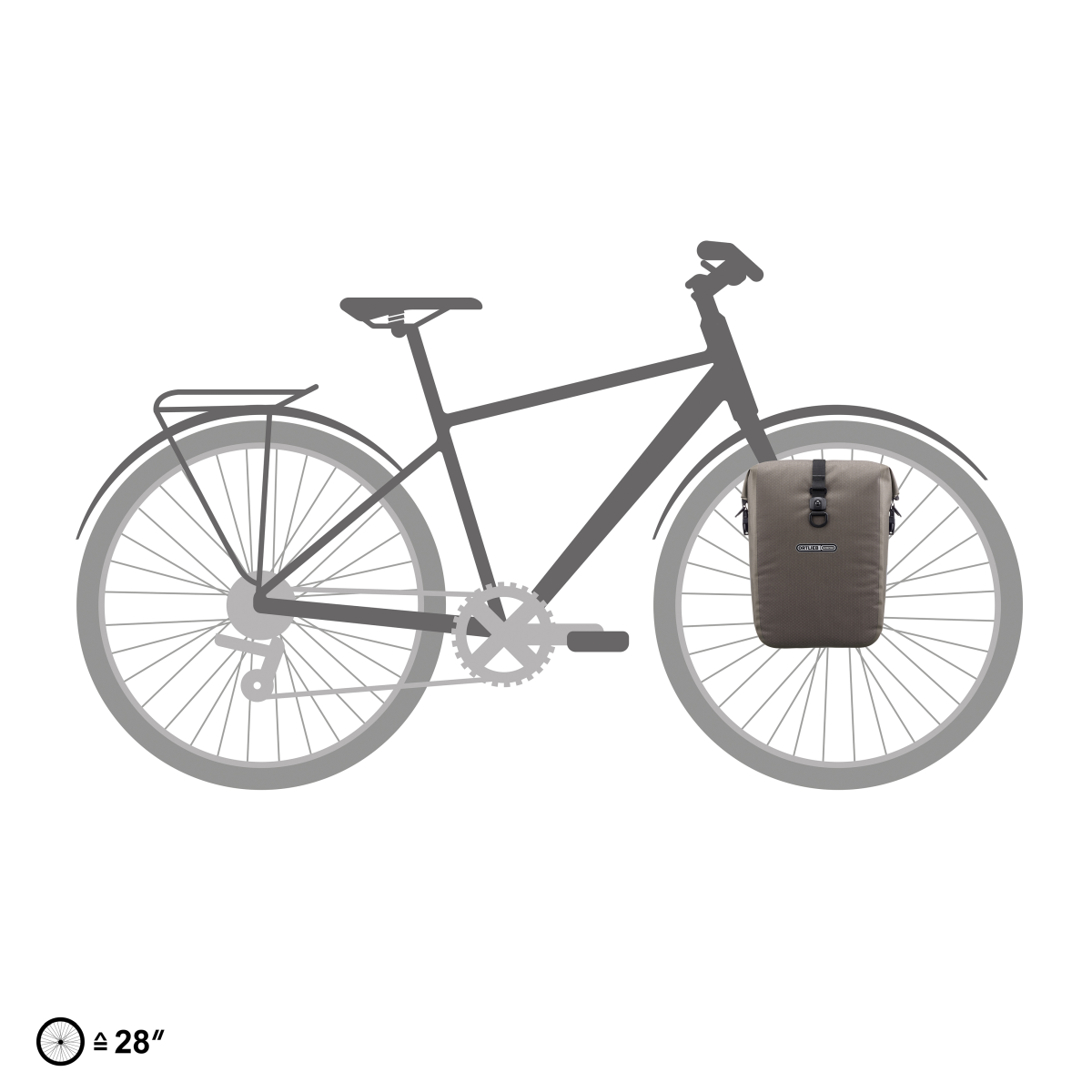 GRAVEL-PACK Set Consisting of Two BIKE PACKING Pannier Bags