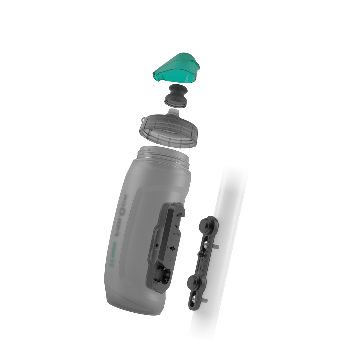 TWIST bottle 590 ml antibacterial Drinking Bottle incl. bike base Bottle Cage