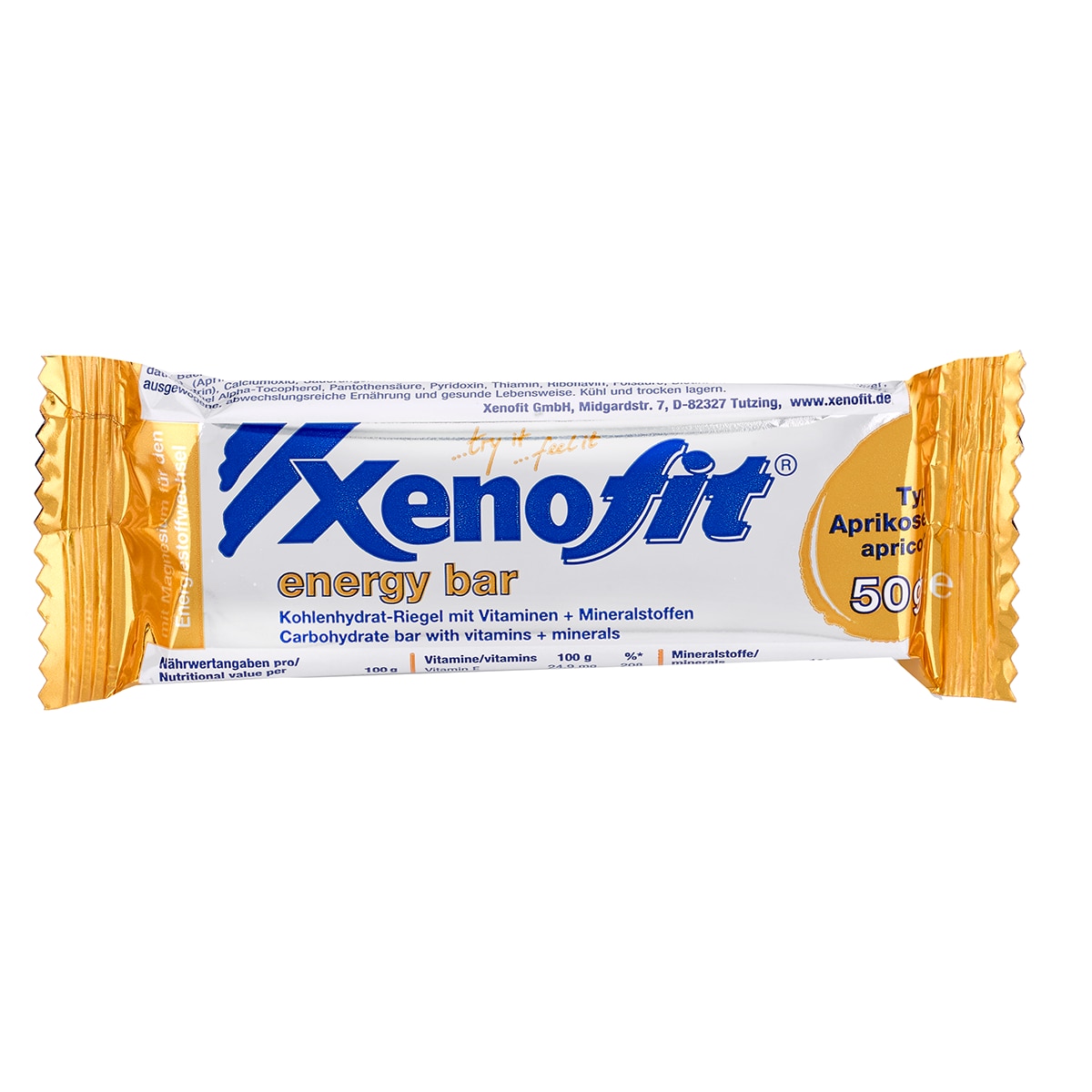Xenofit Energy Bar Kohlenhydrat-Riegel mit Vitaminen + Mineralstoffen